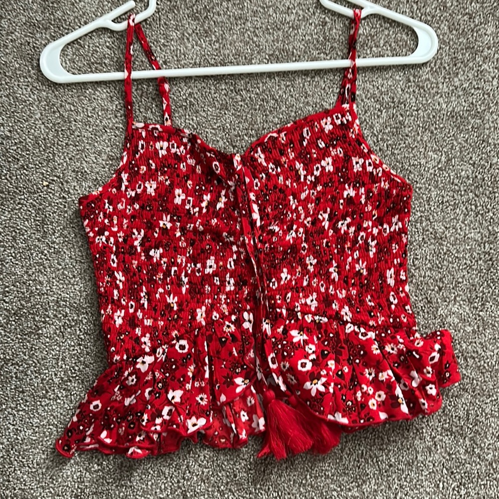 red dressy tank